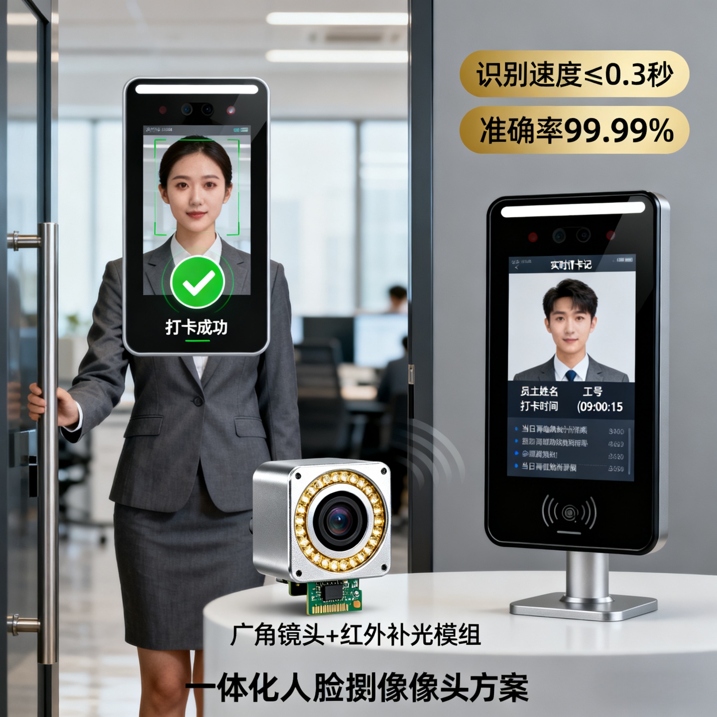 智能门禁与考勤：一体化人脸识别摄像头模组解决方案