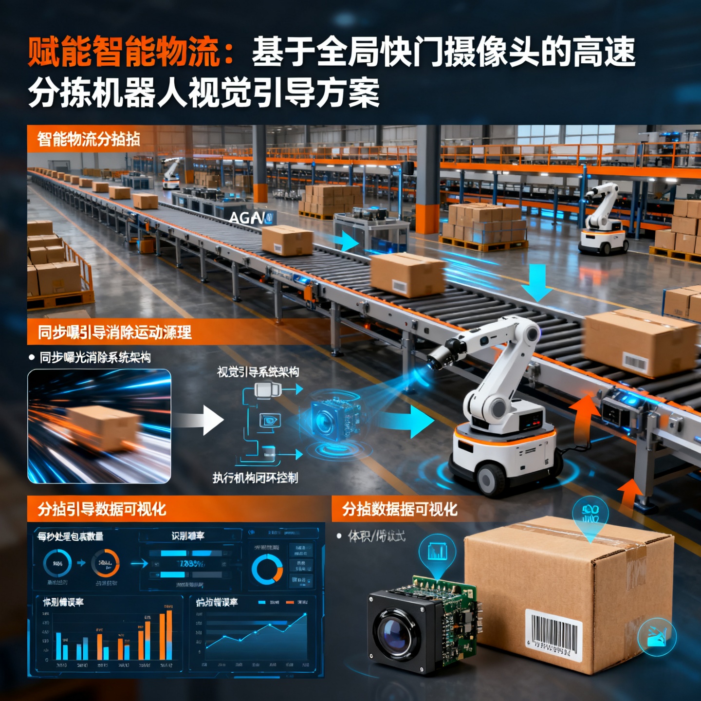 赋能智能物流：基于全局快门摄像头的高速分拣机器人视觉引导方案