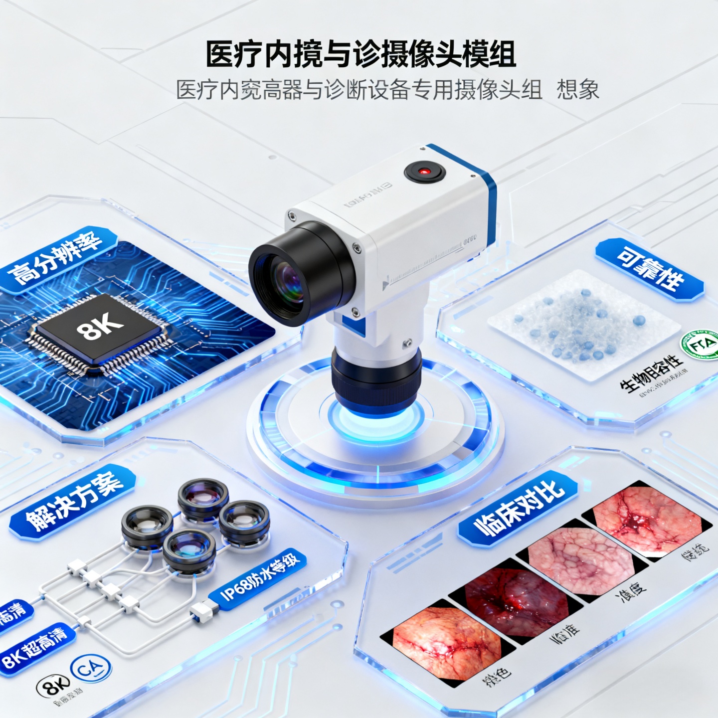 医疗内窥镜与诊断设备专用摄像头模组：高分辨率与可靠性解决方案